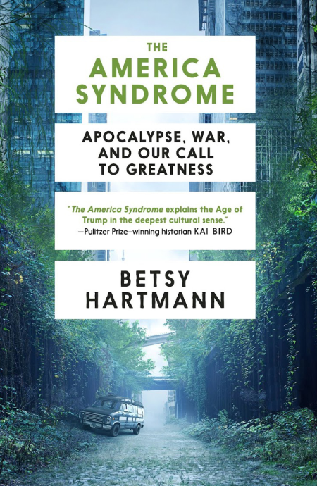 Cover of America Syndrome: a post-apocalyptic city overgrown with plants